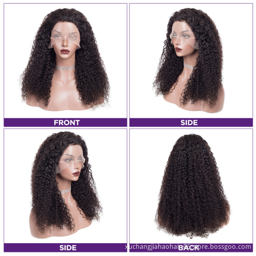 high quality 8A 10A wholesale 4*4 closure swiss lace 13x4 lace frontal jerry curly lace front cheap human hair wigs glueles